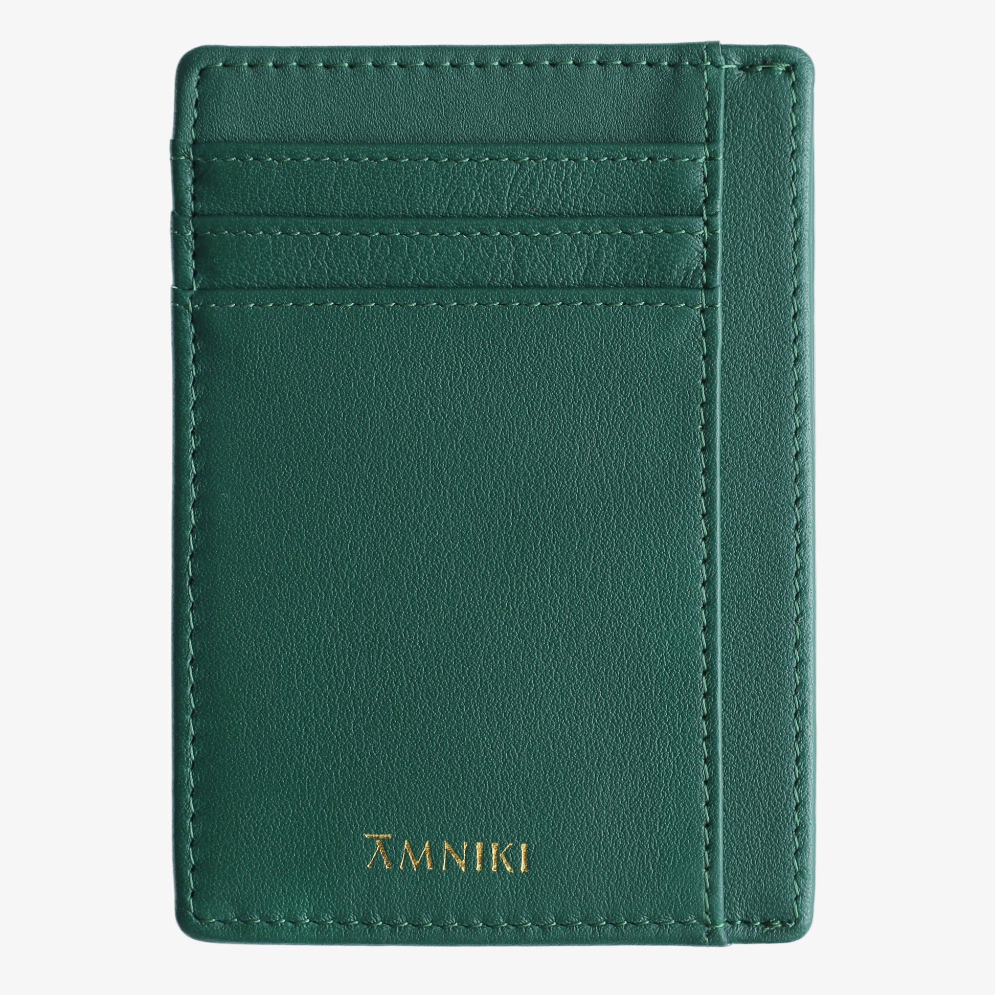 Bottle Green Cardholder - Slim Vegan Leather Wallet