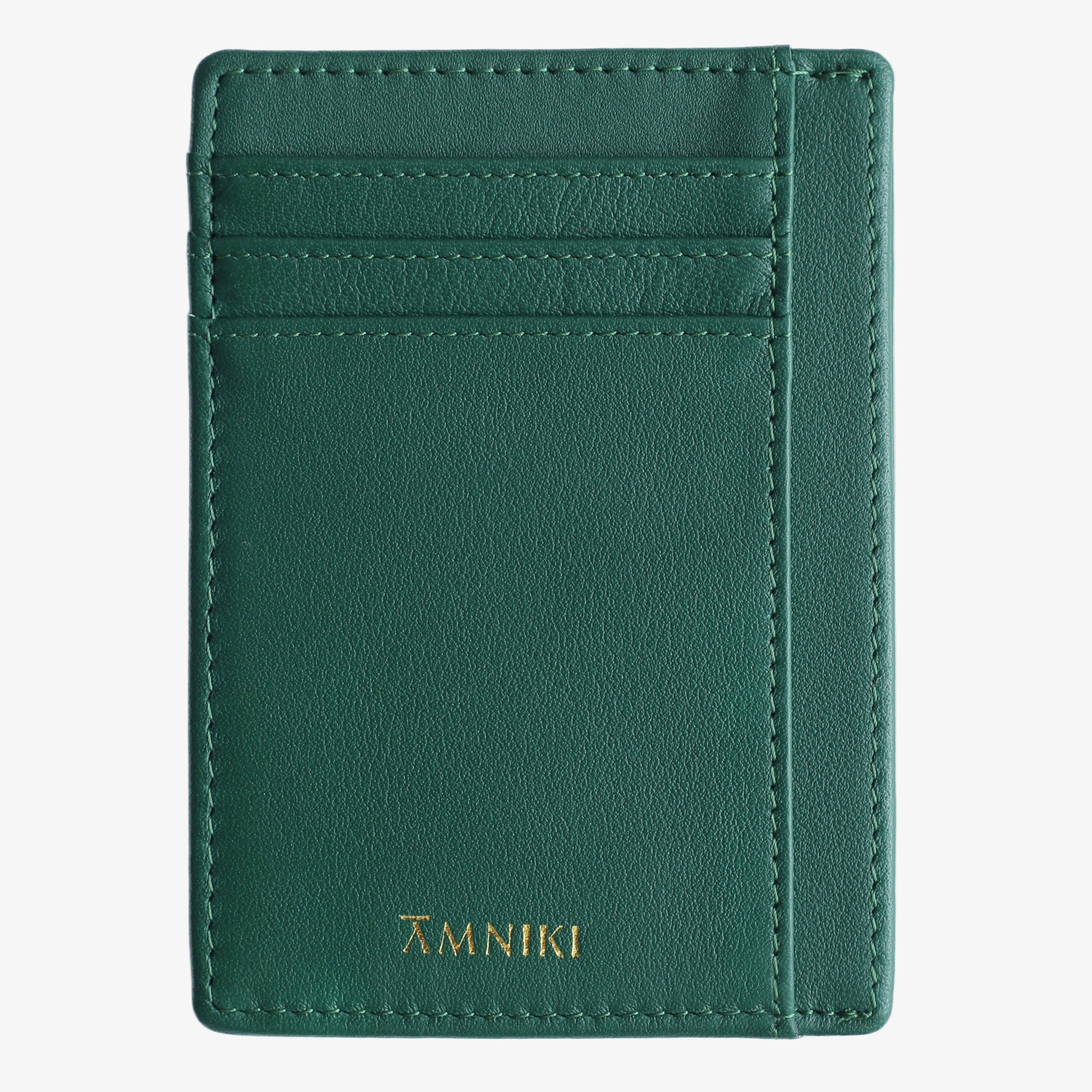 Bottle Green Cardholder - Slim Vegan Leather Wallet